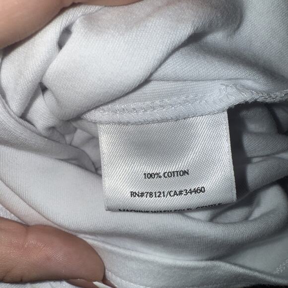 Eileen Fisher Women's White MD Stretch Organic Cotton Cap-Sleeve Crew Neck Shirt - Picture 5 of 5